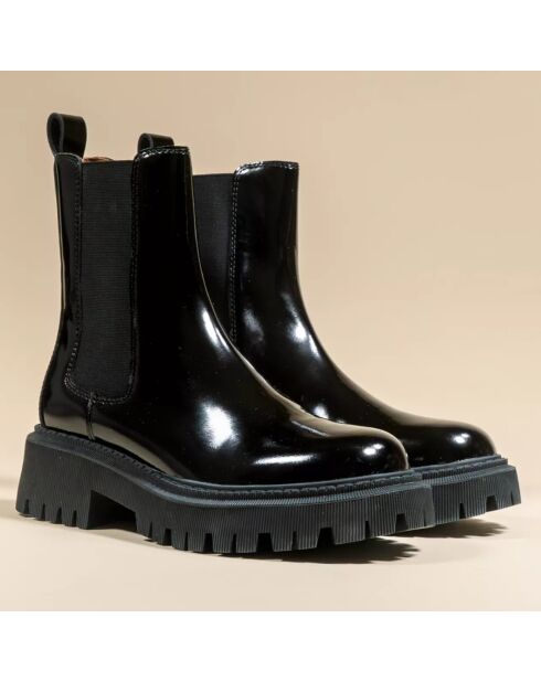 Chelsea boots en Cuir Crimson noires