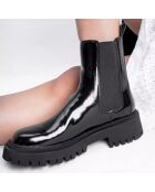 Chelsea boots en Cuir Crimson noires