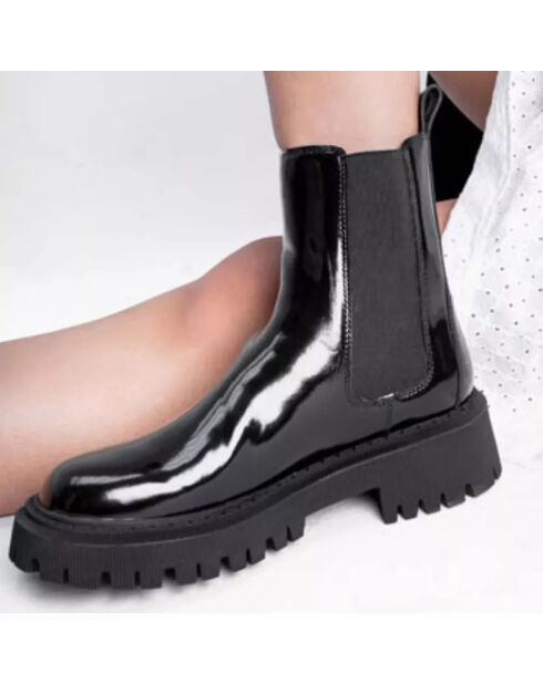 Chelsea boots en Cuir Crimson noires