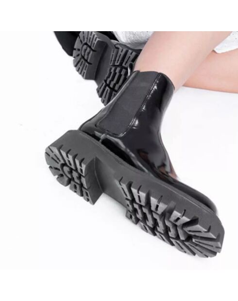 Chelsea boots en Cuir Crimson noires