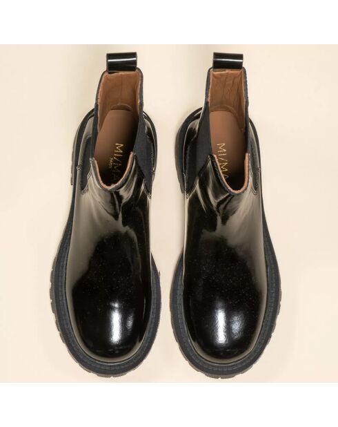 Chelsea boots en Cuir Crimson noires