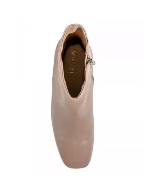 Bottines en Cuir Darcy taupe - Talon 6.5 cm