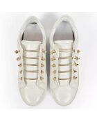 Sneakers en Cuir Joe blanc/doré