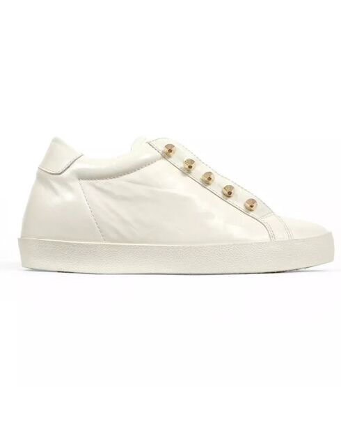 Sneakers en Cuir Joe blanc/doré