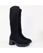 Bottes Mara noires - Talon 7 cm