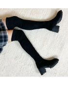 Bottes Mara noires - Talon 7 cm
