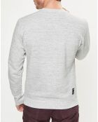 Sweat Logo brodé central gris clair