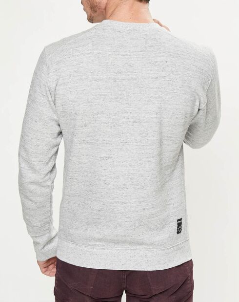 Sweat Logo brodé central gris clair