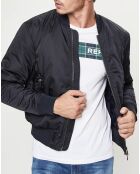 Blouson bomber Logo Back bleu nuit