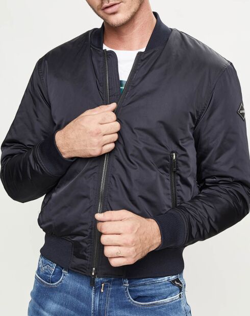 Blouson bomber Logo Back bleu nuit