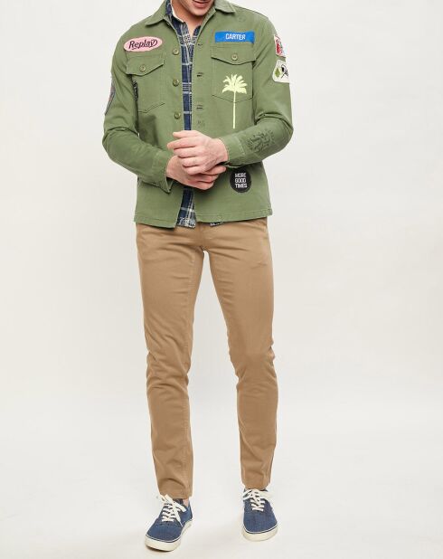 Pantaloni chino grigi beige