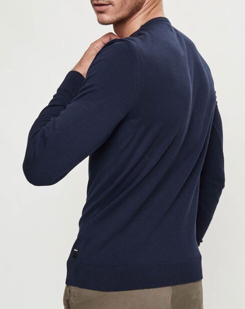 Pull en Coton Hyperflex bleu marine