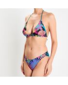 Haut de maillot de bain noir/multicolore