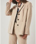 Chaqueta ajustada Sorah Ecru de pana