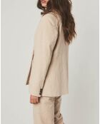 Chaqueta ajustada Sorah Ecru de pana