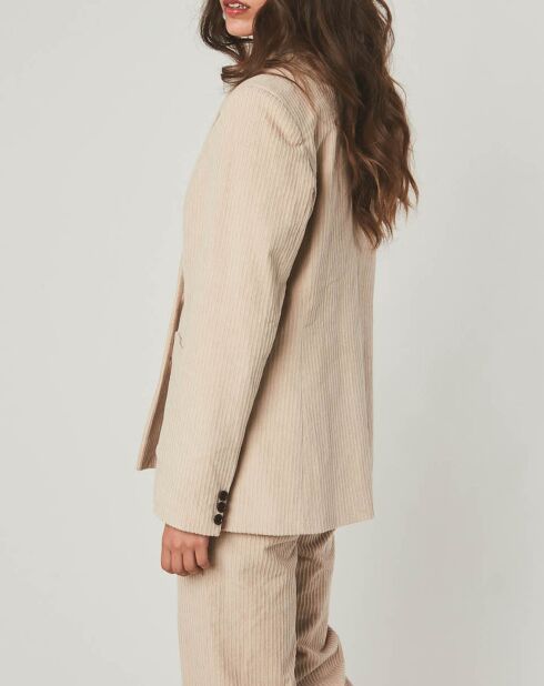 Chaqueta ajustada Sorah Ecru de pana