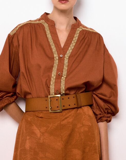 Chemise Loose Loubna terracotta