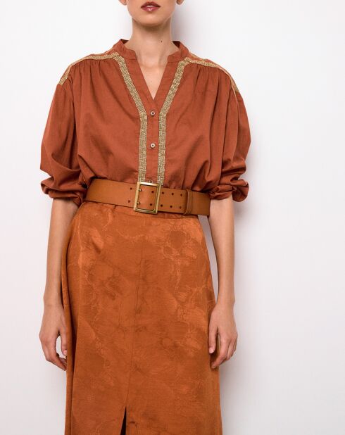 Chemise Loose Loubna terracotta