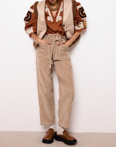 Ingrid Egrid Gerade Hose aus Kord