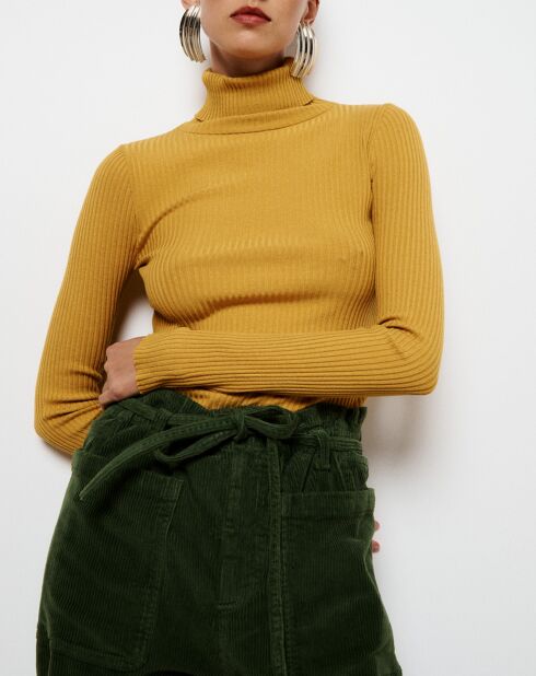 Maglione a collo alto Sophie ocra