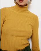 Pull col roulé Sophie ocre