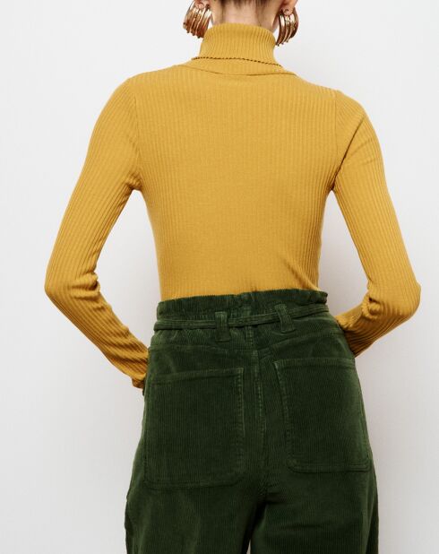 Maglione a collo alto Sophie ocra