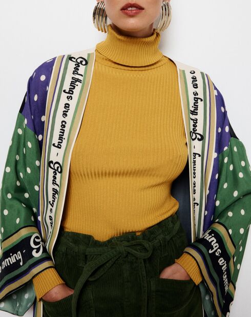 Maglione a collo alto Sophie ocra