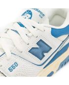 Baskets en Cuir 550 blanc/bleu