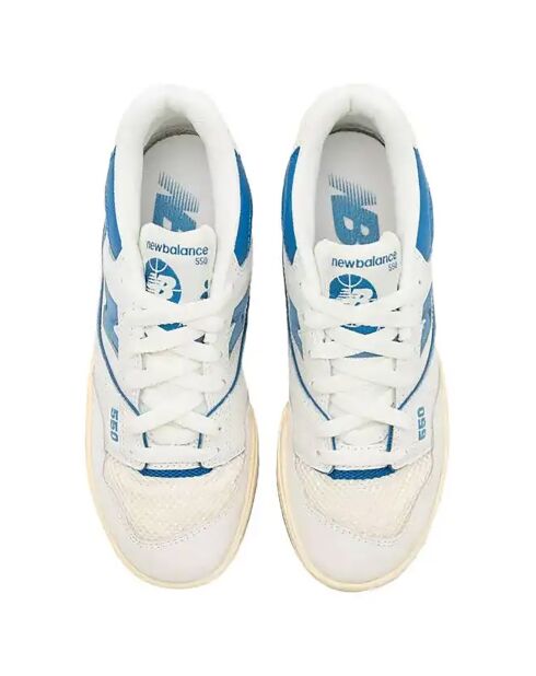 Baskets en Cuir 550 blanc/bleu
