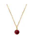 Collier Athena en Laiton doré & Grenat