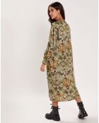 Robe Paisley imprimée vert/multicolore