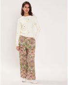 Pantalon Paisley imprimé rose/multicolore