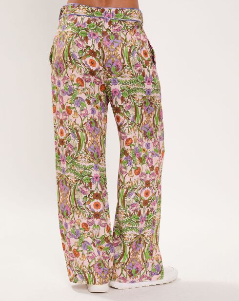 Pantalon Paisley imprimé rose/multicolore