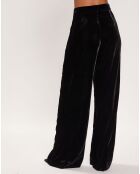 Pantalon en Velours satiné Princesse noir