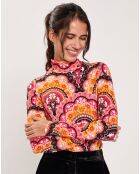 Top Fall Basic imprimé rose/multicolore