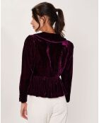 Top en Velours satiné Princesse cerise noire