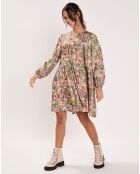 Robe Paisley imprimée rose/multicolore