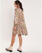 Robe Paisley imprimée rose/multicolore