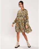 Robe Paisley imprimée verte