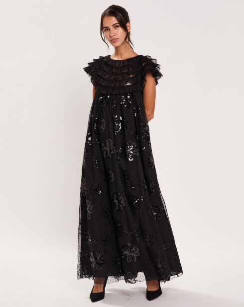 Robe à sequins Tulle noire