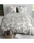 Parure housse de couette Fauve blanche
