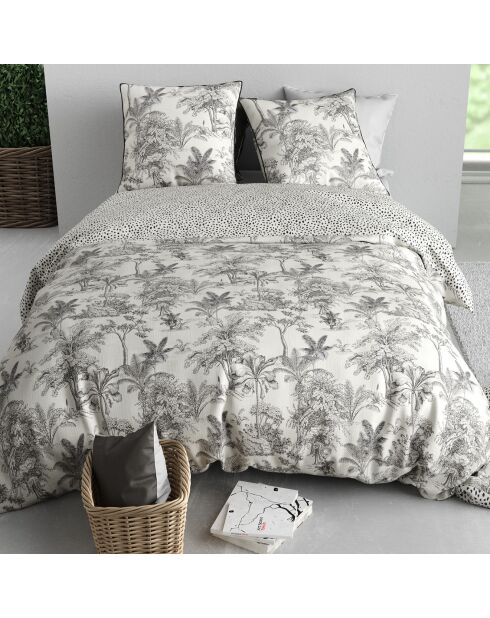 Parure housse de couette Fauve blanche