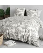 Parure housse de couette Fauve blanche