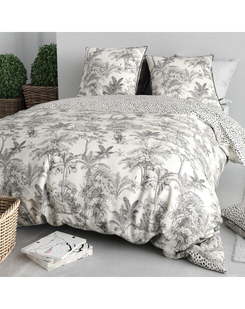 Parure housse de couette Fauve blanche