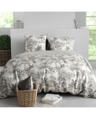 Parure housse de couette Fauve blanche