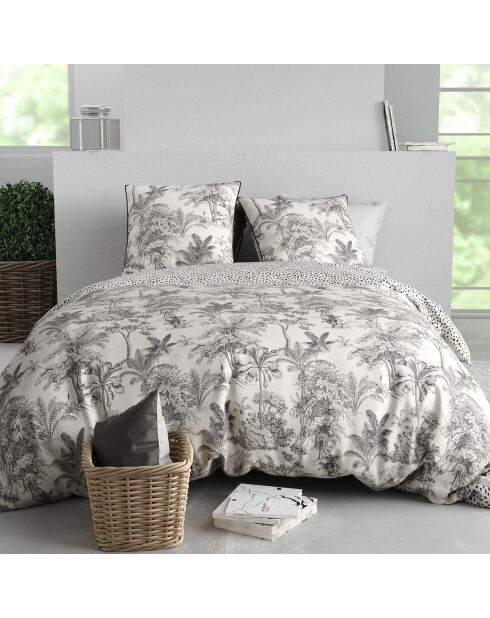 Parure housse de couette Fauve blanche