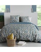 Frida Percale blauwe katoenen dekbedovertrekset - 240x220 cm