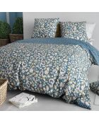 Frida Percale blauwe katoenen dekbedovertrekset - 240x220 cm
