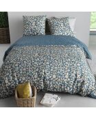 Frida Percale blauwe katoenen dekbedovertrekset - 240x220 cm