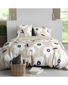Parure housse de couette Lena beige - 240x220 cm